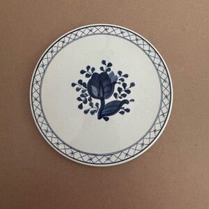 Royal Copenhagen Alumina Tranquebar Blue Butterboard/Bread Plate.